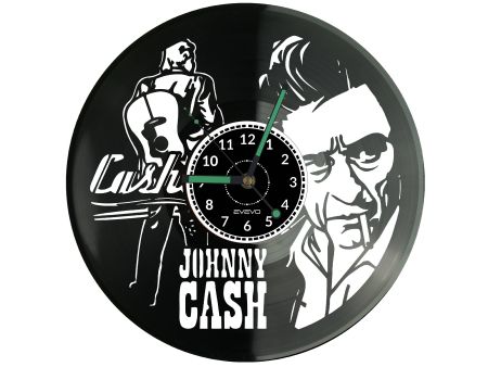 Johnny Cash Zegar Ścienny Płyta Winylowa Nowoczesny Dekoracyjny Na Prezent Urodziny W3379