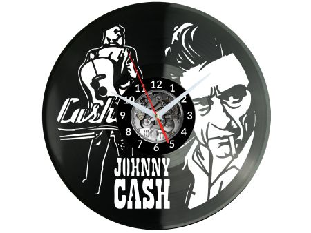 Johnny Cash Zegar Ścienny Płyta Winylowa Nowoczesny Dekoracyjny Na Prezent Urodziny W3379