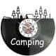 Camping Zegar Ścienny Płyta Winylowa Nowoczesny Dekoracyjny Na Prezent Urodziny W3382