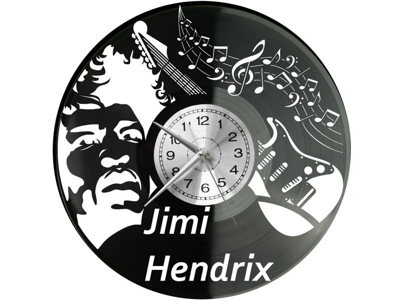 Jimi Hendrix Zegar Ścienny Płyta Winylowa Nowoczesny Dekoracyjny Na Prezent Urodziny W3313S