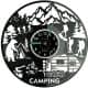 Camping Zegar Ścienny Płyta Winylowa Nowoczesny Dekoracyjny Na Prezent Urodziny W3320S