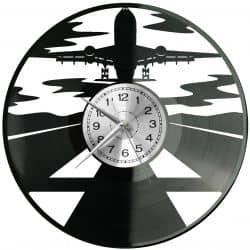 Samolot Zegar Ścienny Płyta Winylowa Nowoczesny Dekoracyjny Na Prezent Urodziny W3368S