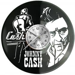 Johnny Cash Zegar Ścienny Płyta Winylowa Nowoczesny Dekoracyjny Na Prezent Urodziny W3379S