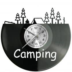 Camping Zegar Ścienny Płyta Winylowa Nowoczesny Dekoracyjny Na Prezent Urodziny W3382S
