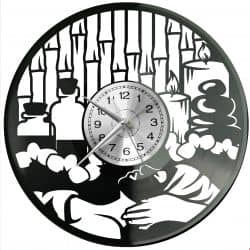 Salon Piękności Zegar Ścienny Płyta Winylowa Nowoczesny Dekoracyjny Na Prezent Urodziny W3384S
