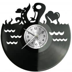 Ośmiornica Zegar Ścienny Płyta Winylowa Nowoczesny Dekoracyjny Na Prezent Urodziny W3397S