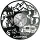 Camping Zegar Ścienny Płyta Winylowa Nowoczesny Dekoracyjny Na Prezent Urodziny W3320