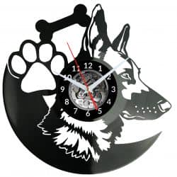  Pies Owczarek Niemiecki Zegar Ścienny Płyta Winylowa Nowoczesny Dekoracyjny Na Prezent Urodziny W3312R