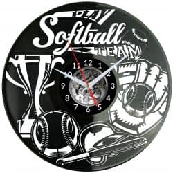 Softball Zegar Ścienny Płyta Winylowa Nowoczesny Dekoracyjny Na Prezent Urodziny W3318R