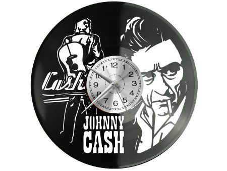 Johnny Cash Zegar Ścienny Płyta Winylowa Nowoczesny Dekoracyjny Na Prezent Urodziny W3379R