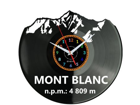 Mont Blanc Zegar Ścienny Płyta Winylowa Nowoczesny Dekoracyjny Na Prezent Urodziny W3507