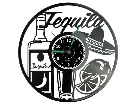 Tequila Zegar Ścienny Płyta Winylowa Nowoczesny Dekoracyjny Na Prezent Urodziny W3515