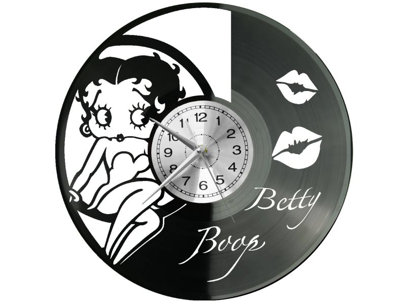 Betty Boop Zegar Ścienny Płyta Winylowa Nowoczesny Dekoracyjny Na Prezent Urodziny W3568