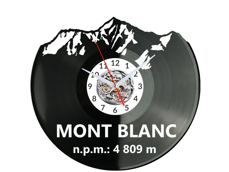 Mont Blanc Zegar Ścienny Płyta Winylowa Nowoczesny Dekoracyjny Na Prezent Urodziny W3507S