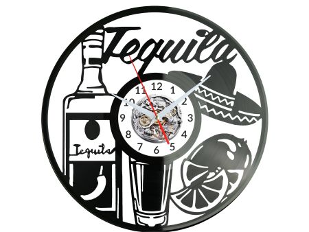 Tequila Zegar Ścienny Płyta Winylowa Nowoczesny Dekoracyjny Na Prezent Urodziny W3515S