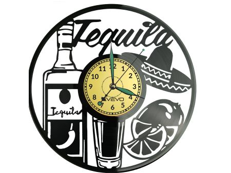 Tequila Zegar Ścienny Płyta Winylowa Nowoczesny Dekoracyjny Na Prezent Urodziny W3515S