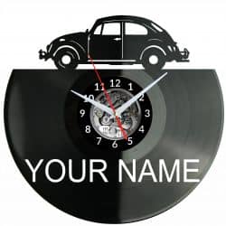 Samochód Niemiecki Twoje Imię Zegar Ścienny Płyta Winylowa Nowoczesny Dekoracyjny Na Prezent Urodziny W3528R