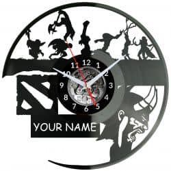 Dota2 Twoje Imię Zegar Ścienny Płyta Winylowa Nowoczesny Dekoracyjny Na Prezent Urodziny W3548R