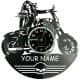 Motor Harley Twoje Imię Zegar Ścienny Płyta Winylowa Nowoczesny Dekoracyjny Na Prezent Urodziny W3554R