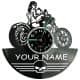 Motor Harley Twoje Imię Zegar Ścienny Płyta Winylowa Nowoczesny Dekoracyjny Na Prezent Urodziny W3555R