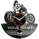 Motor Harley Twoje Imię Zegar Ścienny Płyta Winylowa Nowoczesny Dekoracyjny Na Prezent Urodziny W3555R