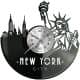  Miasto New York USA Zegar Ścienny Płyta Winylowa Nowoczesny Dekoracyjny Na Prezent Urodziny W3562R