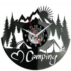 Camping Turystyka Podróże Zegar Ścienny Płyta Winylowa Nowoczesny Dekoracyjny Na Prezent Urodziny W3565R