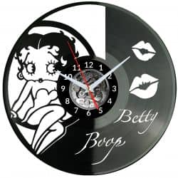 Betty Boop Zegar Ścienny Płyta Winylowa Nowoczesny Dekoracyjny Na Prezent Urodziny W3568R