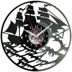  Zegar Żeglarza Żaglowiec Morski Zegar Ścienny Płyta Winylowa Nowoczesny Dekoracyjny Na Prezent Urodziny W3569R