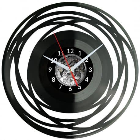 Figura Geometryczna Koło Zegar Ścienny Płyta Winylowa Nowoczesny Dekoracyjny Na Prezent Urodziny W3581R