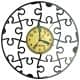 Puzzle Zegar Ścienny Płyta Winylowa Nowoczesny Dekoracyjny Na Prezent Urodziny W3585R