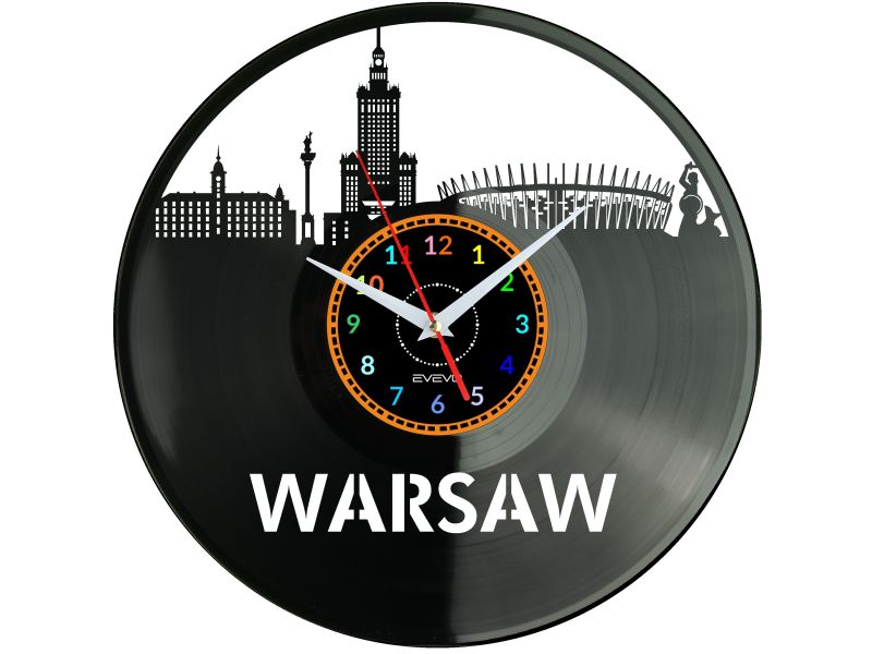 Warszawa Miasto Polska Zegar Ścienny