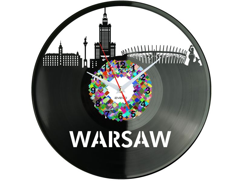 Warszawa Miasto Polska Zegar Ścienny