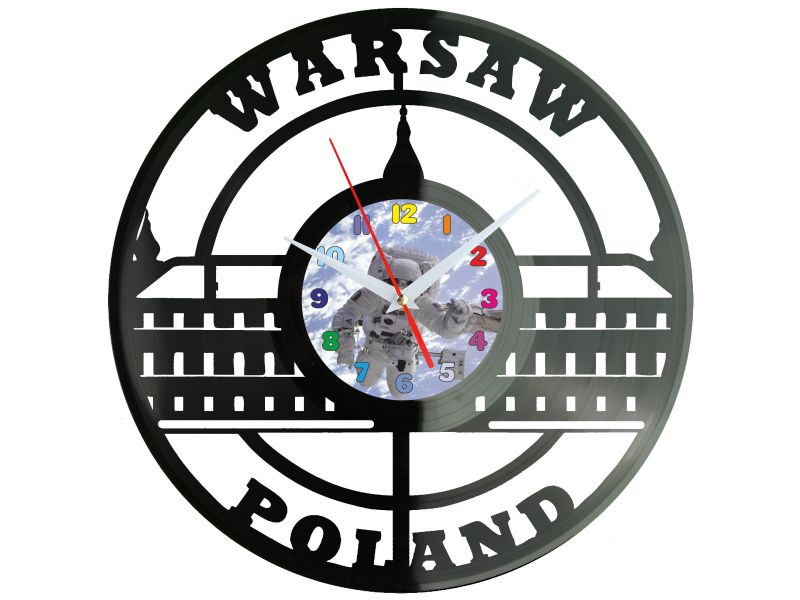 Warszawa Miasto Polska Zegar Ścienny