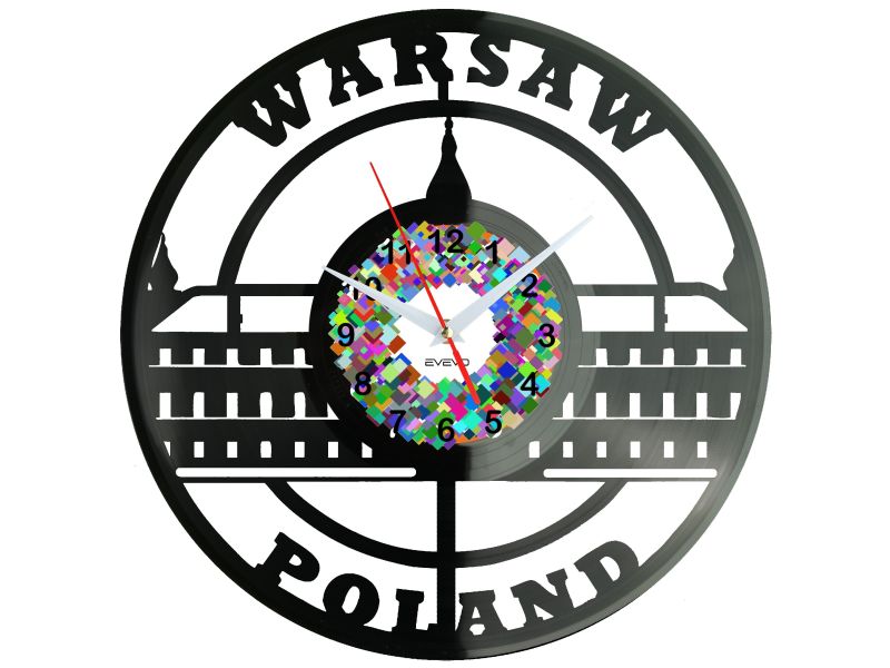 Warszawa Miasto Polska Zegar Ścienny