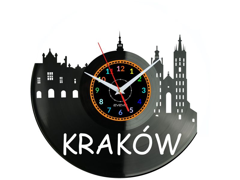 Kraków Miasto Polska Zegar Ścienny evevo evevo.pl