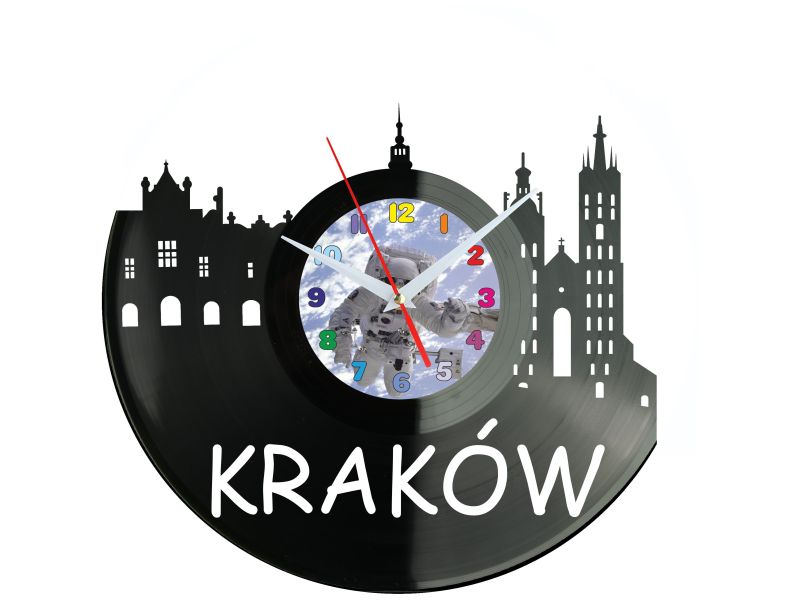 Kraków Miasto Polska Zegar Ścienny evevo evevo.pl