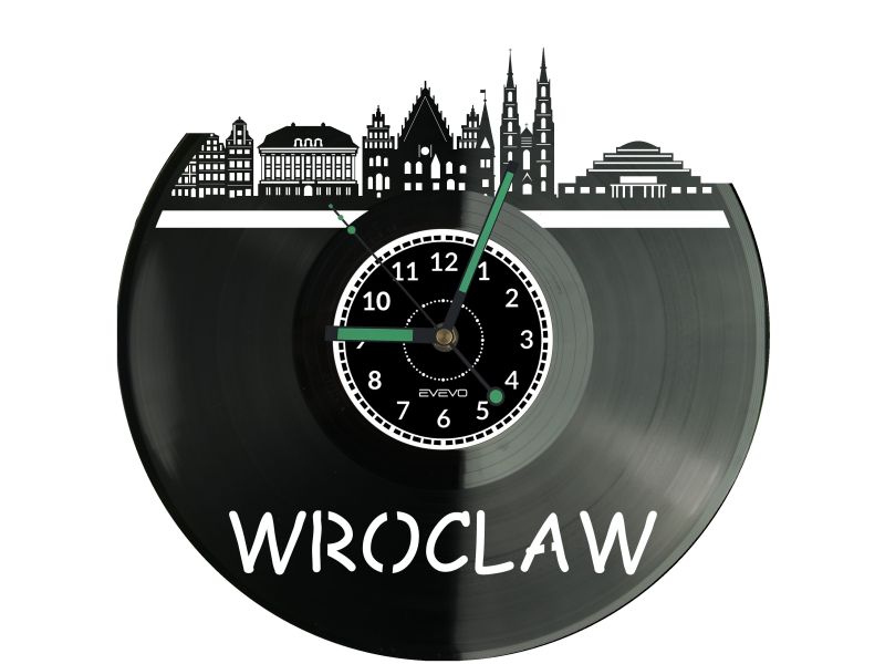 Wrocław Miasto Polska Zegar Ścienny evevo evevo.pl