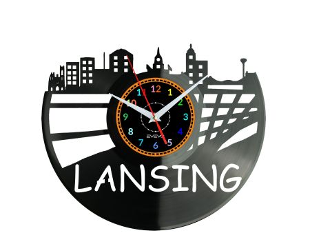 LANSING Miasto Stany Zjednoczone USA Zegar Ścienny