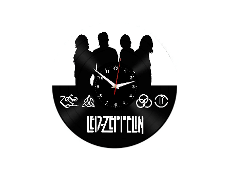 LED ZEPPELIN ZEGAR ŚCIENNY DEKORACYJNY NOWOCZESNY PŁYTA WINYLOWA WINYL PREZENT URODZINY UPOMINEK EVEVO EVEVO.PL W1115