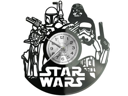 STAR WARS ZEGAR ŚCIENNY GWIEZDNE WOJNY PŁYTA WINYLOWA DLA NIEJ DLA NIEGO UPOMINEK PREZENT URODZINY EVEVO W0005