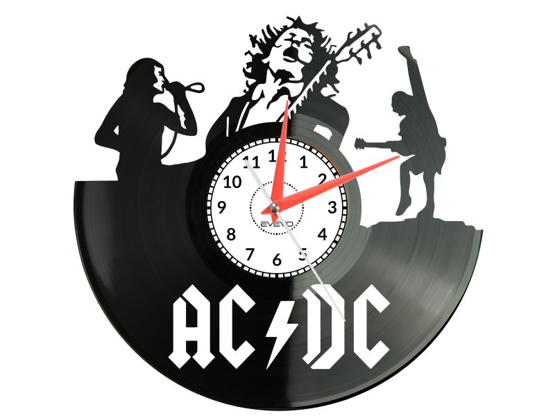 AC-DC ACDC AC/DC ZEGAR ŚCIENNY PŁYTA WINYLOWA PREZENT UPOMINEK URODZINY DLA NIEJ DLA NIEGO EVEVO EVEVO.PL W0031