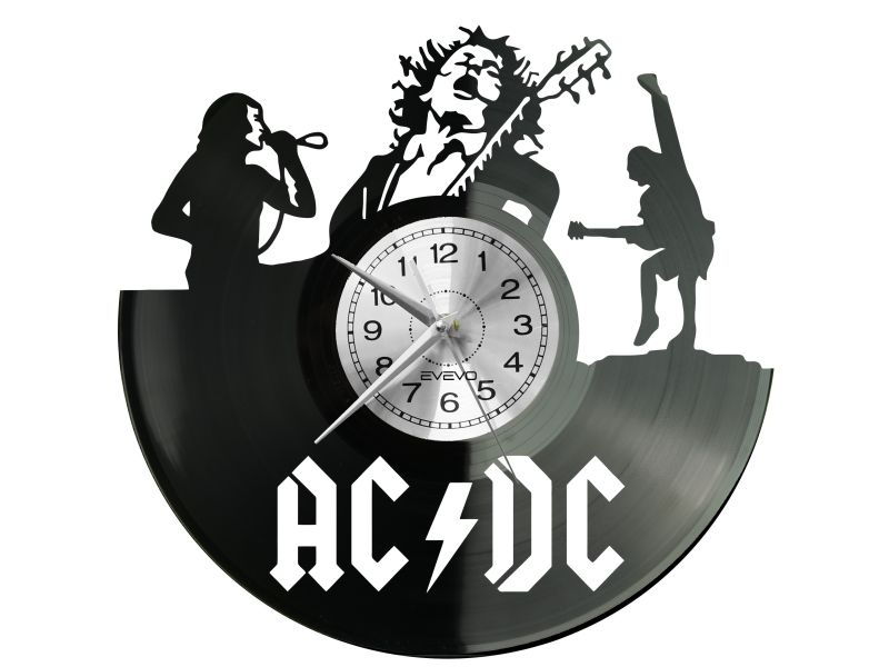 AC-DC ACDC AC/DC ZEGAR ŚCIENNY PŁYTA WINYLOWA PREZENT UPOMINEK URODZINY DLA NIEJ DLA NIEGO EVEVO EVEVO.PL W0031