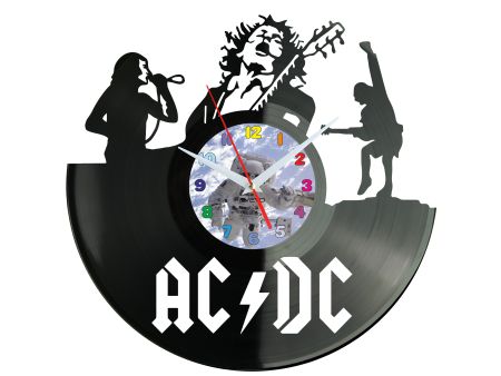 AC-DC ACDC AC/DC ZEGAR ŚCIENNY PŁYTA WINYLOWA PREZENT UPOMINEK URODZINY DLA NIEJ DLA NIEGO EVEVO EVEVO.PL W0031