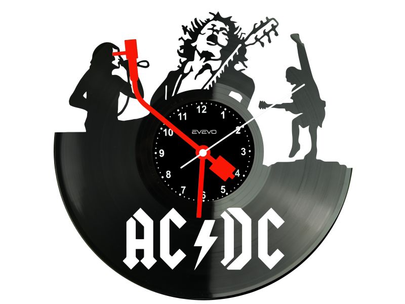 AC-DC ACDC AC/DC ZEGAR ŚCIENNY PŁYTA WINYLOWA PREZENT UPOMINEK URODZINY DLA NIEJ DLA NIEGO EVEVO EVEVO.PL W0031