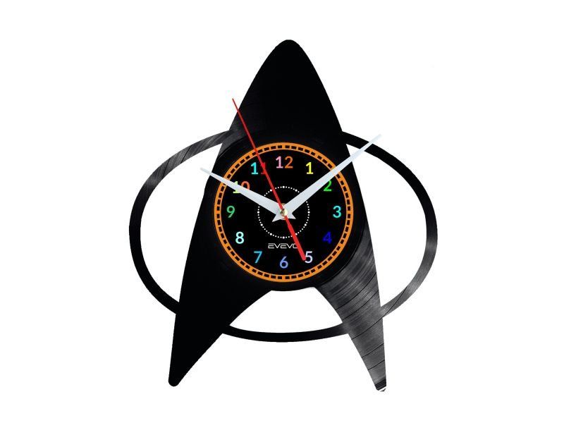 Star Trek Zegar Ścienny z Płyty Winylowej Prezent Upominek Urodziny dla Niej i dla Niego EVEVO EVEVO.PL W0043