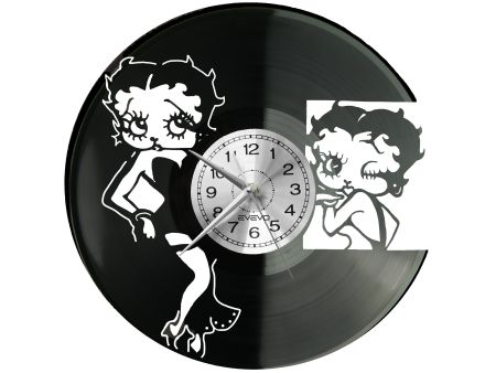 BETTY BOOP ZEGAR ŚCIENNY PŁYTA WINYLOWA PREZENT UPOMINEK URODZINY DLA NIEJ DLA NIEGO EVEVO EVEVO.PL W0064