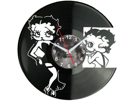 BETTY BOOP ZEGAR ŚCIENNY PŁYTA WINYLOWA PREZENT UPOMINEK URODZINY DLA NIEJ DLA NIEGO EVEVO EVEVO.PL W0064