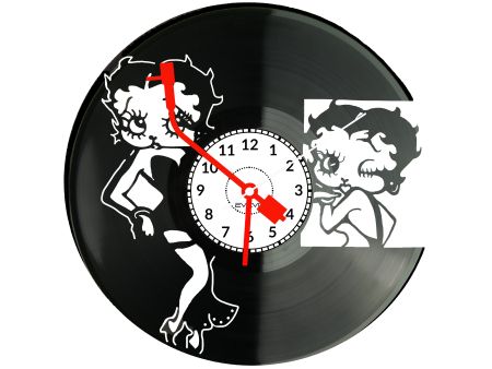 BETTY BOOP ZEGAR ŚCIENNY PŁYTA WINYLOWA PREZENT UPOMINEK URODZINY DLA NIEJ DLA NIEGO EVEVO EVEVO.PL W0064