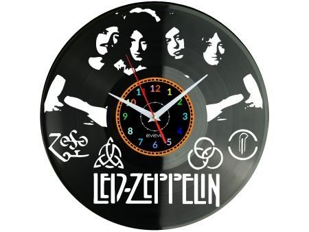 Led Zeppelin Zegar Ścienny z Płyty Winylowej dla Niej i dla Niego Upominek Prezent Urodziny EVEVO EVEVO.PL W0023